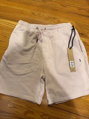 Ksubi Men's Pale Pink Drawstring Sweat Shorts